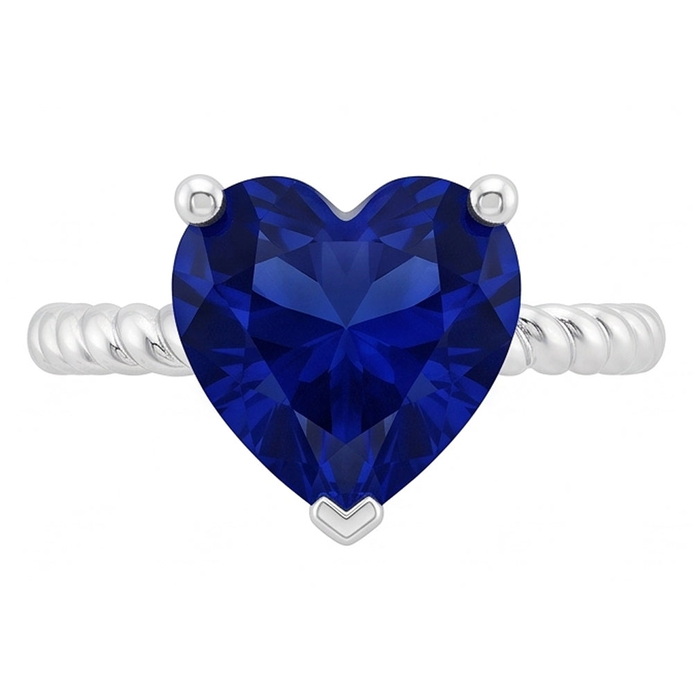 Natural Sapphire Ring 1.50ct - White Gold 14K