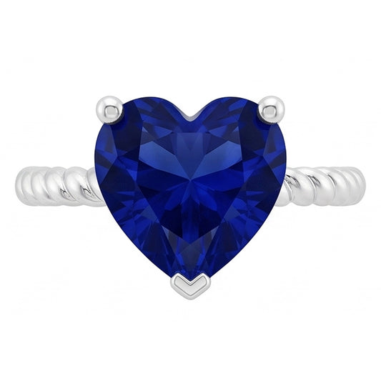 Natural Sapphire Ring 1.50ct - White Gold 14K