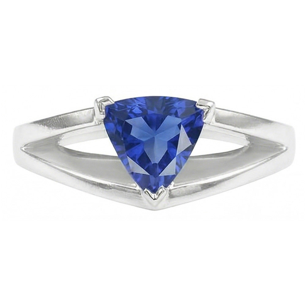 Natural Sapphire Ring 1.50ct - White Gold 14K