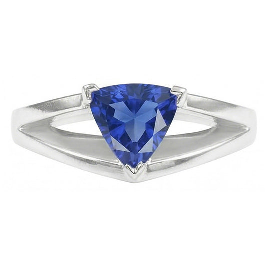 Natural Sapphire Ring 1.50ct - White Gold 14K