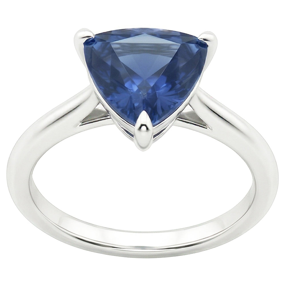 Natural Sapphire Ring 1.50ct - White Gold 14K