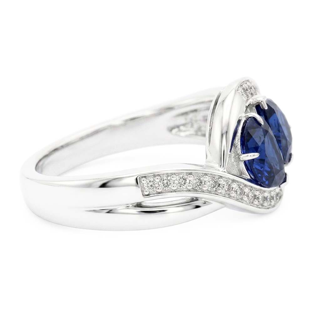 Natural Sapphire Ring 1.50ct - White Gold 14K