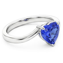 Natural Sapphire Ring 1.50ct - White Gold 14K