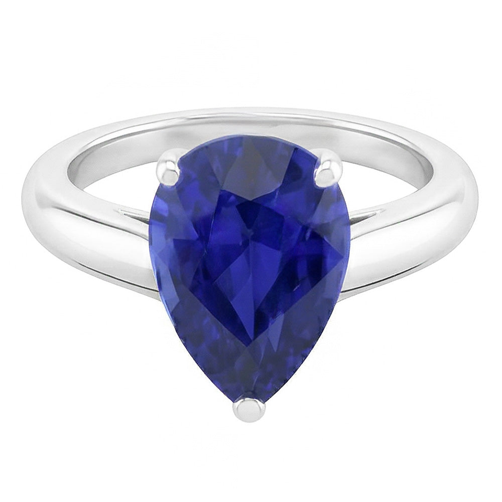 Natural Sapphire Ring 1.50ct - White Gold 14K