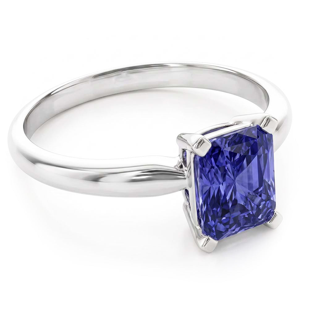 Natural Sapphire Ring 1.50ct - White Gold 14K
