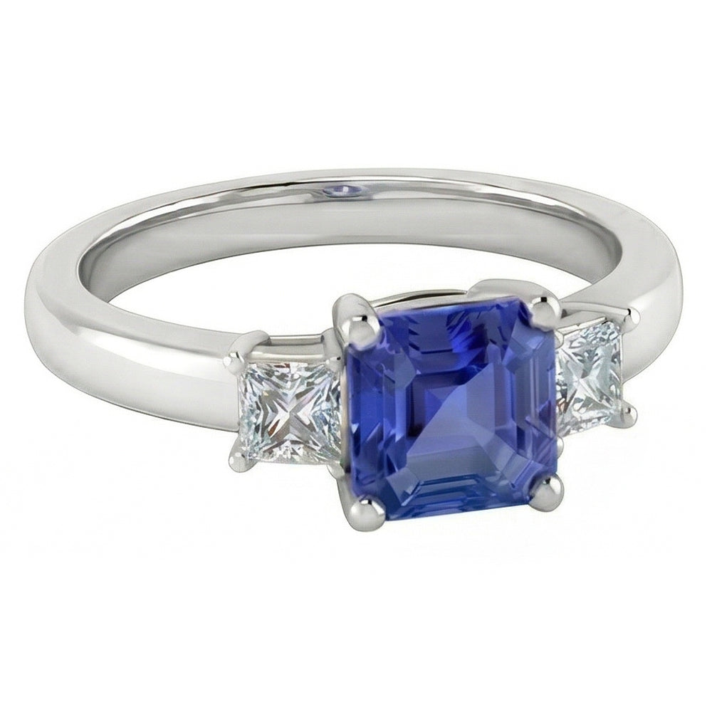 Natural Sapphire Ring 1.50ct - White Gold 14K