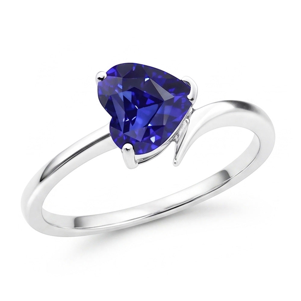 Natural Sapphire Ring 1.50ct - White Gold 14K