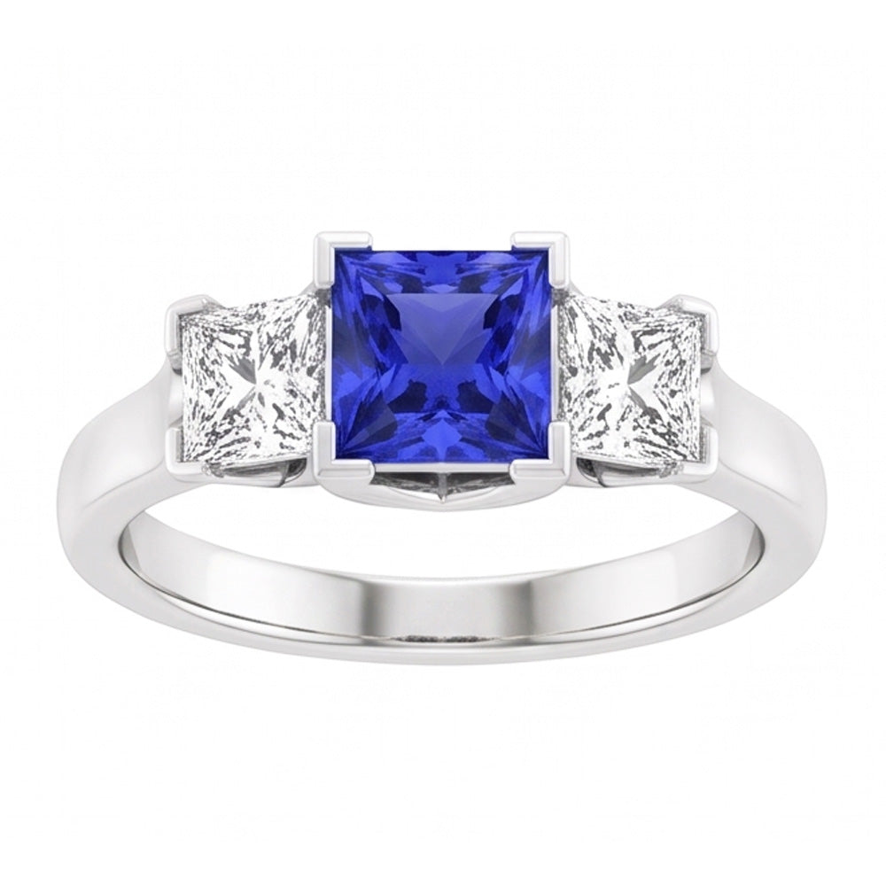 Natural Sapphire Ring 1.50ct - White Gold 14K