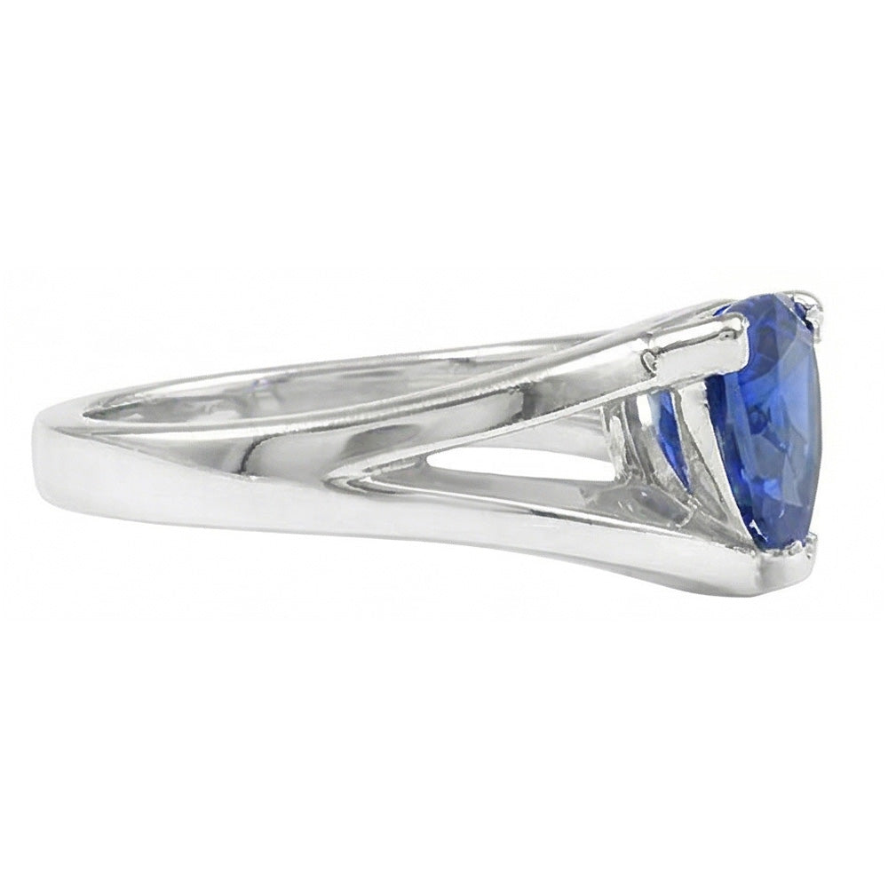 Natural Sapphire Ring 1.50ct - White Gold 14K