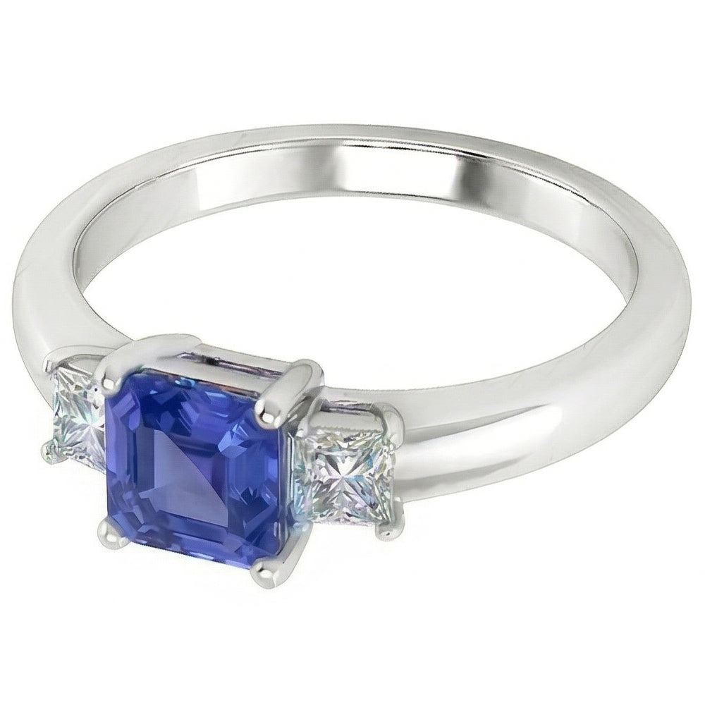 Natural Sapphire Ring 1.50ct - White Gold 14K