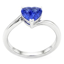 Natural Sapphire Ring 1.50ct - White Gold 14K