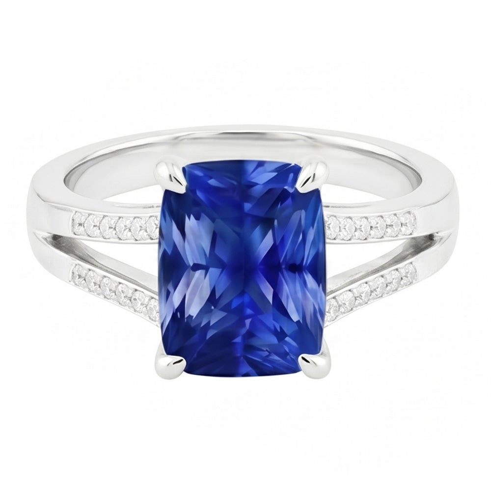 Natural Sapphire Ring 1.50ct - White Gold 14K