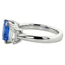Natural Sapphire Ring 1.50ct - White Gold 14K