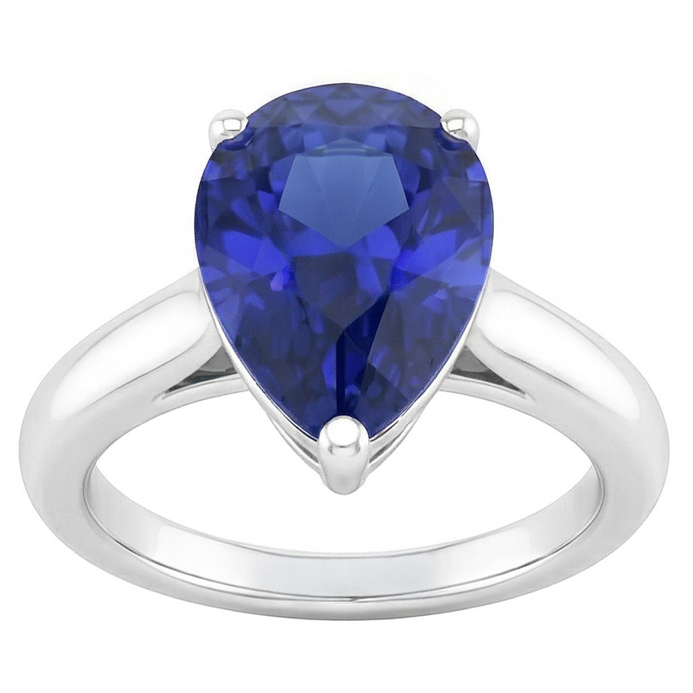 Natural Sapphire Ring 1.50ct - White Gold 14K