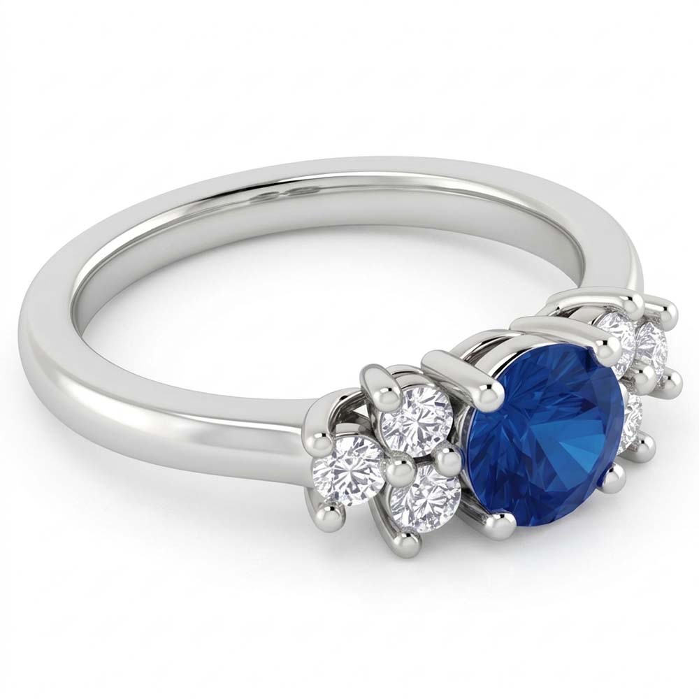 Natural Sapphire Ring 1.50ct - White Gold 14K