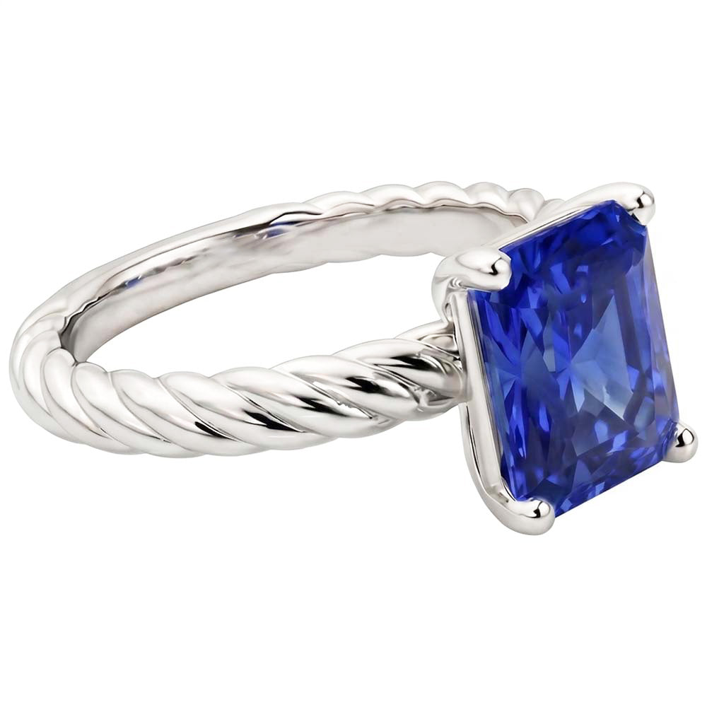 Natural Sapphire Ring 1.50ct - White Gold 14K