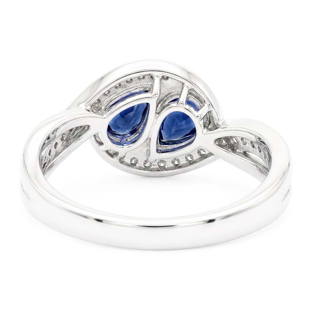 Natural Sapphire Ring 1.50ct - White Gold 14K