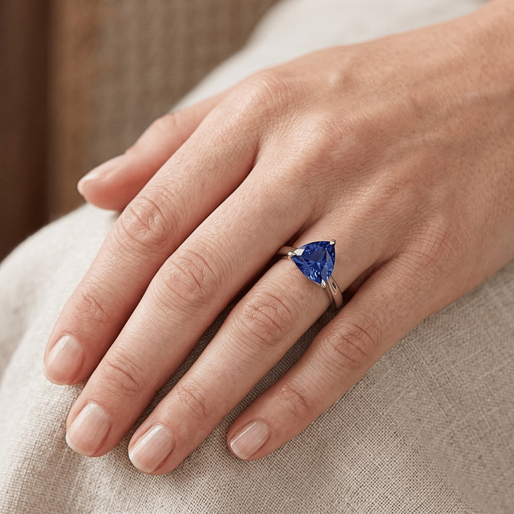 Natural Sapphire Ring 1.50ct - White Gold 14K
