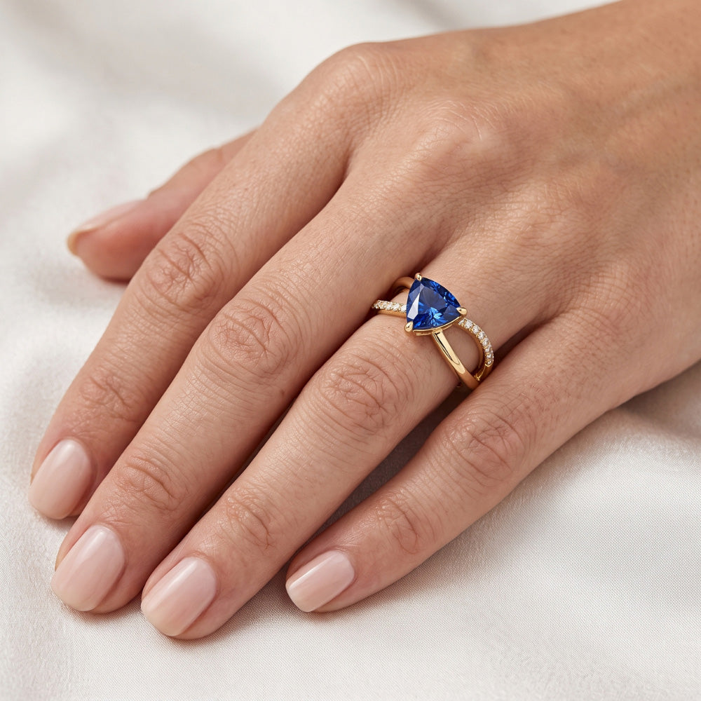 Natural Sapphire Ring 1.50ct - Yellow Gold 14K
