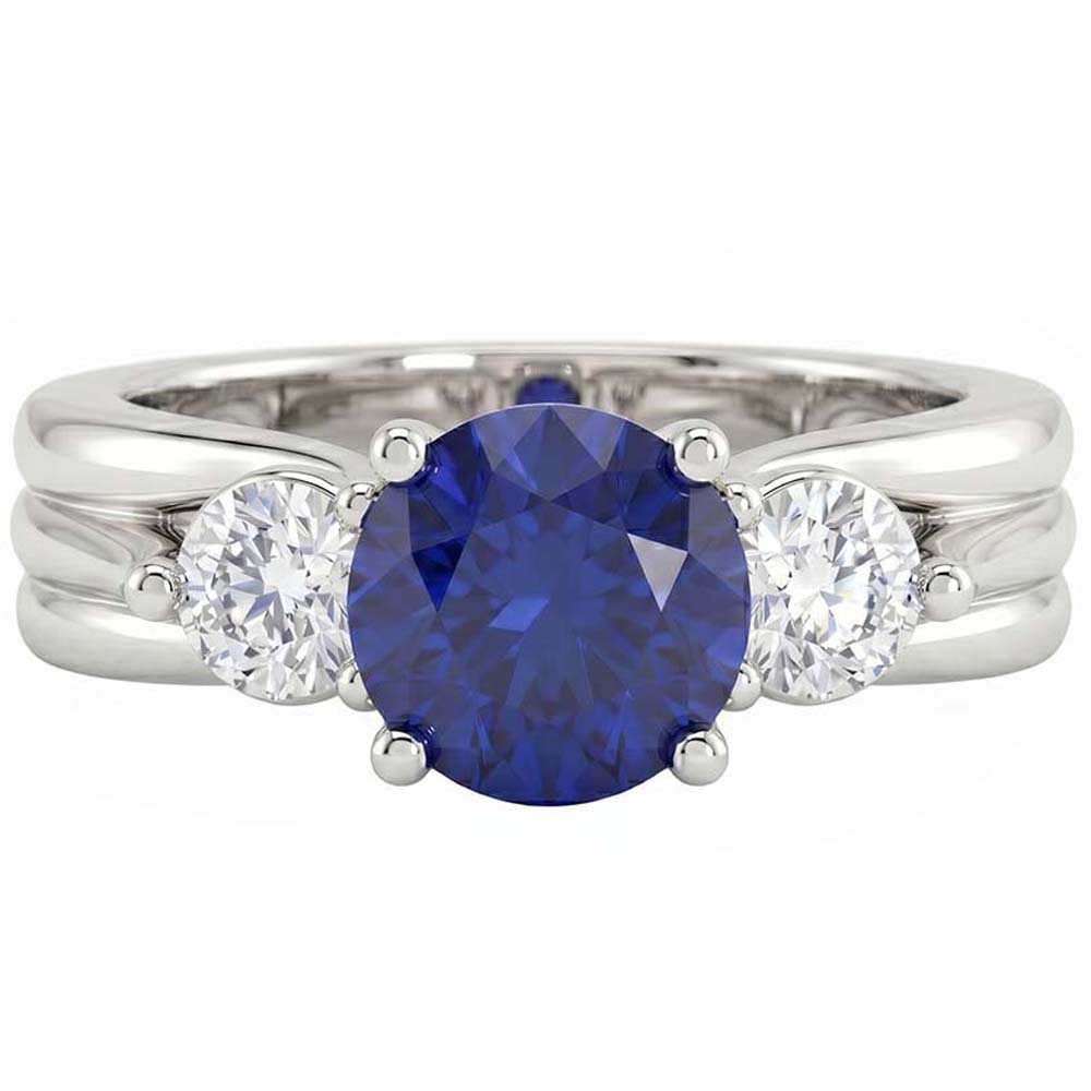 Natural Sapphire Ring 1.75ct - White Gold 14K