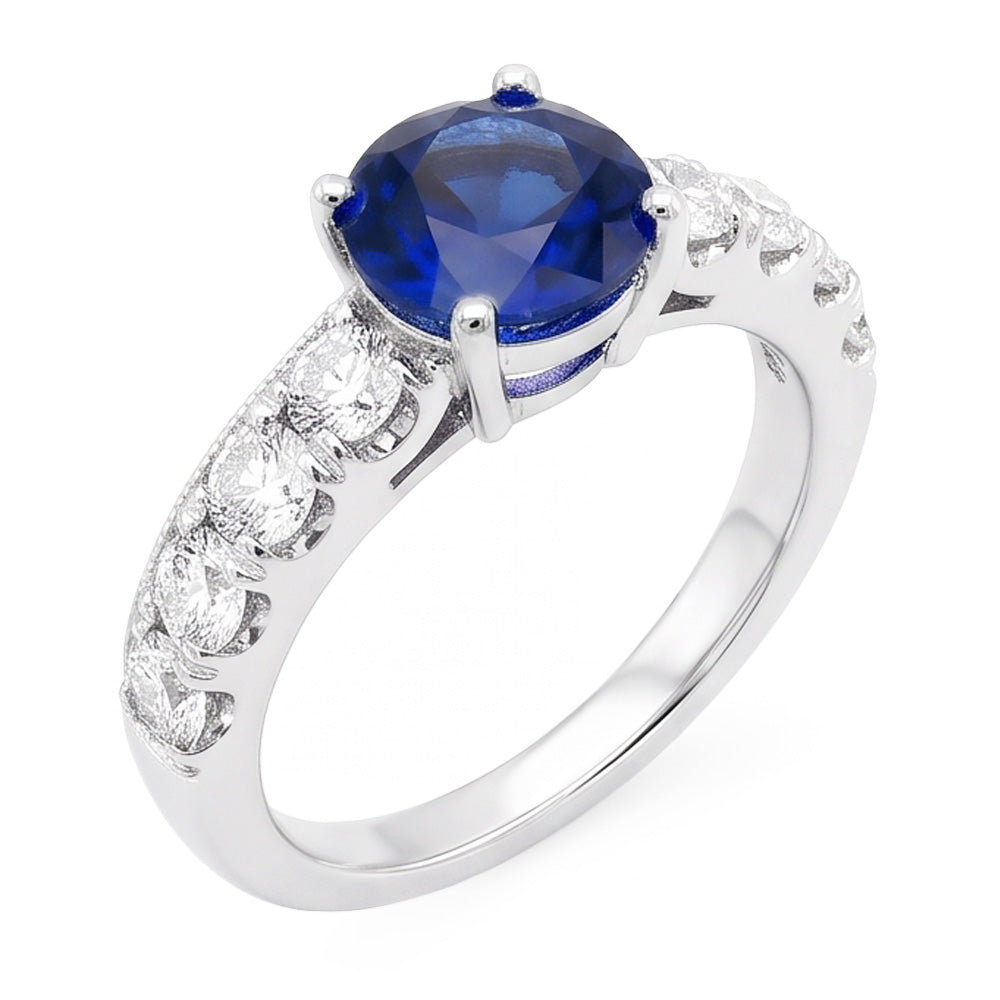 Natural Sapphire Ring 1.75ct - White Gold 14K