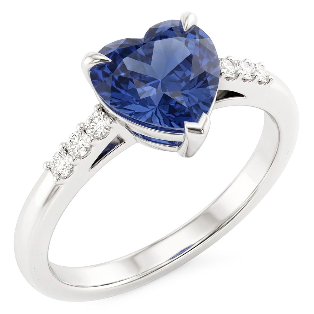 Natural Sapphire Ring 1.75ct - White Gold 14K