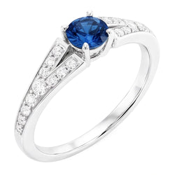 Natural Sapphire Ring 1.75ct - White Gold 14K
