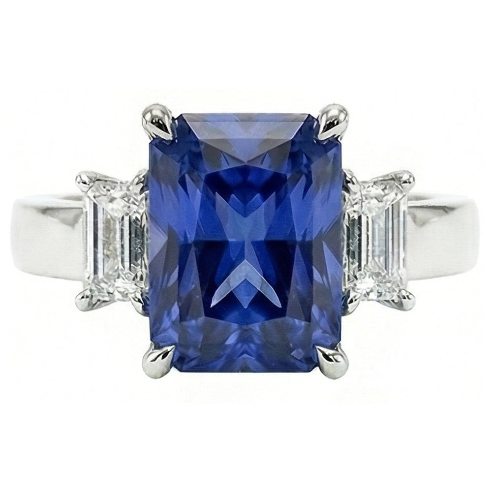 Natural Sapphire Ring 1.75ct - White Gold 14K