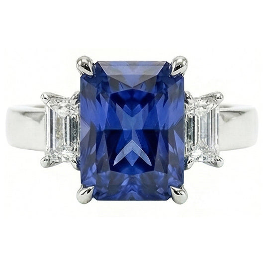 Natural Sapphire Ring 1.75ct - White Gold 14K