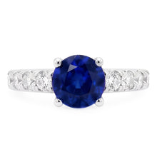 Natural Sapphire Ring 1.75ct - White Gold 14K