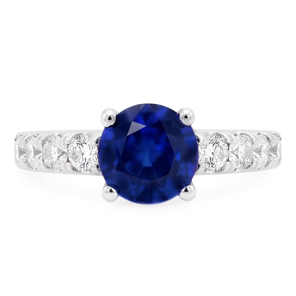 Natural Sapphire Ring 1.75ct - White Gold 14K