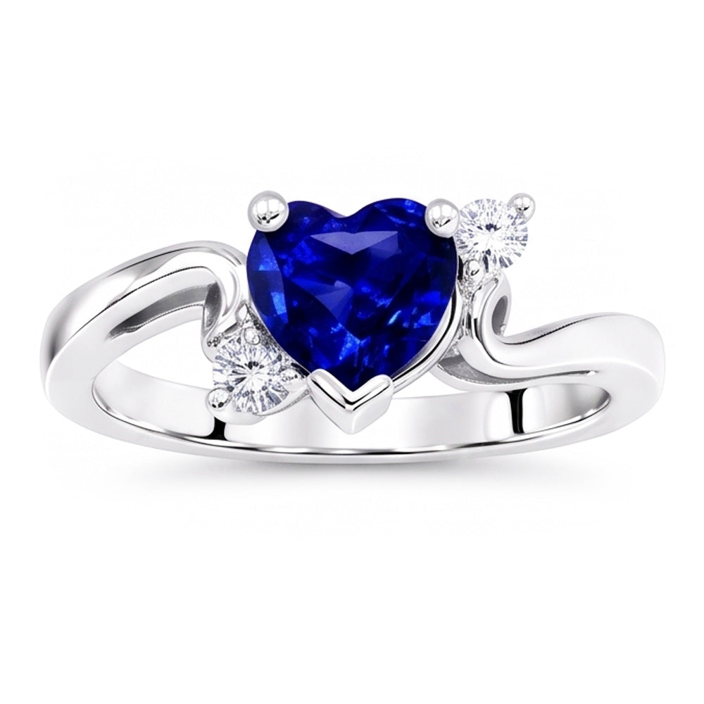 Natural Sapphire Ring 1.75ct - White Gold 14K