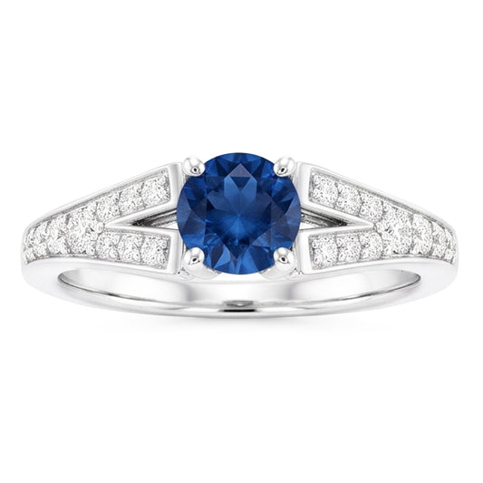 Natural Sapphire Ring 1.75ct - White Gold 14K
