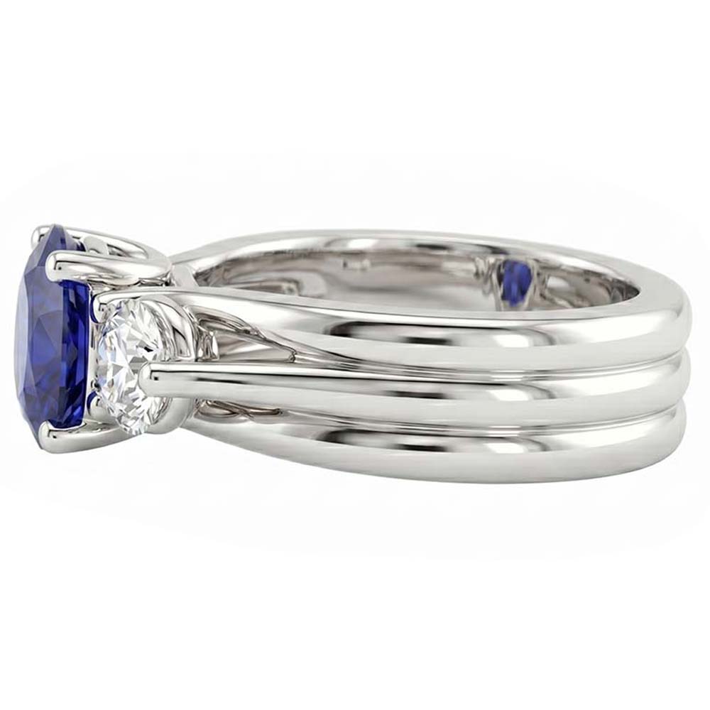 Natural Sapphire Ring 1.75ct - White Gold 14K