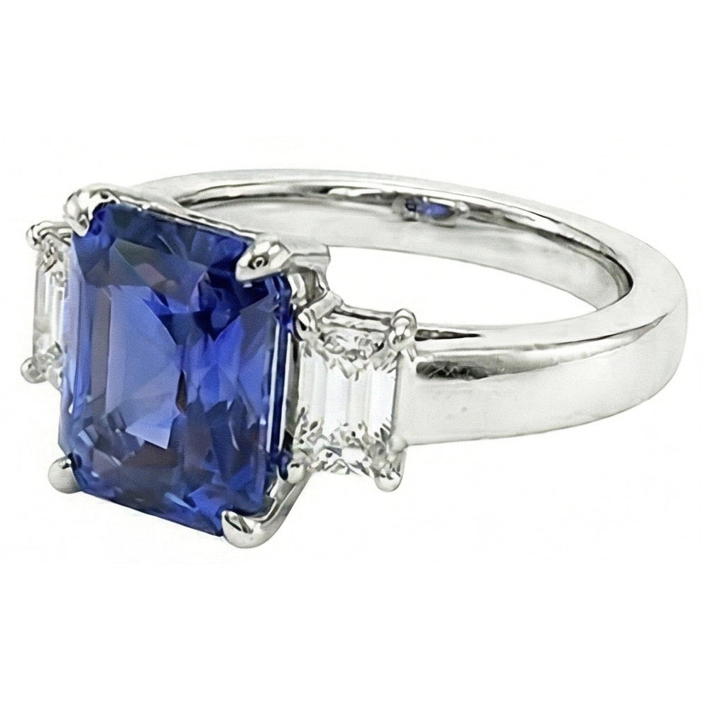 Natural Sapphire Ring 1.75ct - White Gold 14K
