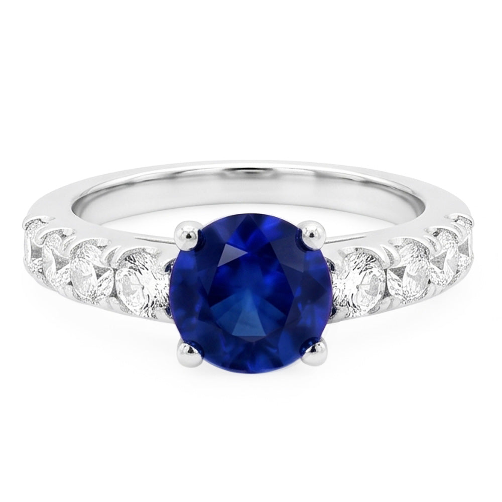 Natural Sapphire Ring 1.75ct - White Gold 14K