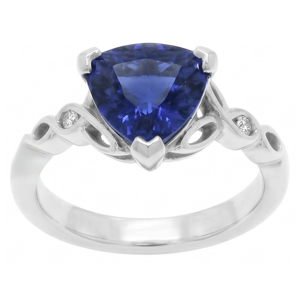 Natural Sapphire Ring 1.75ct - White Gold 14K