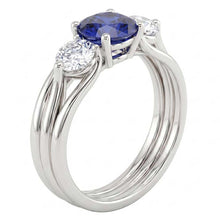 Natural Sapphire Ring 1.75ct - White Gold 14K