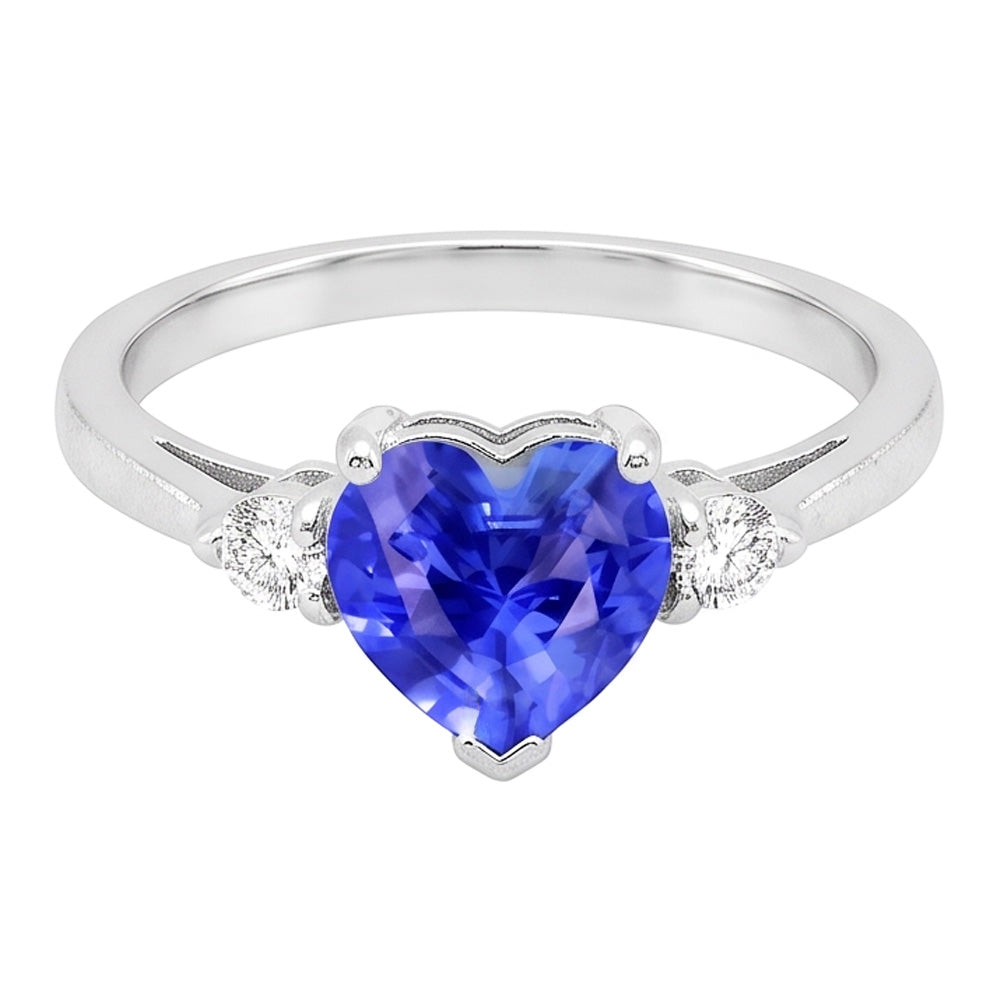 Natural Sapphire Ring 1.75ct - White Gold 14K