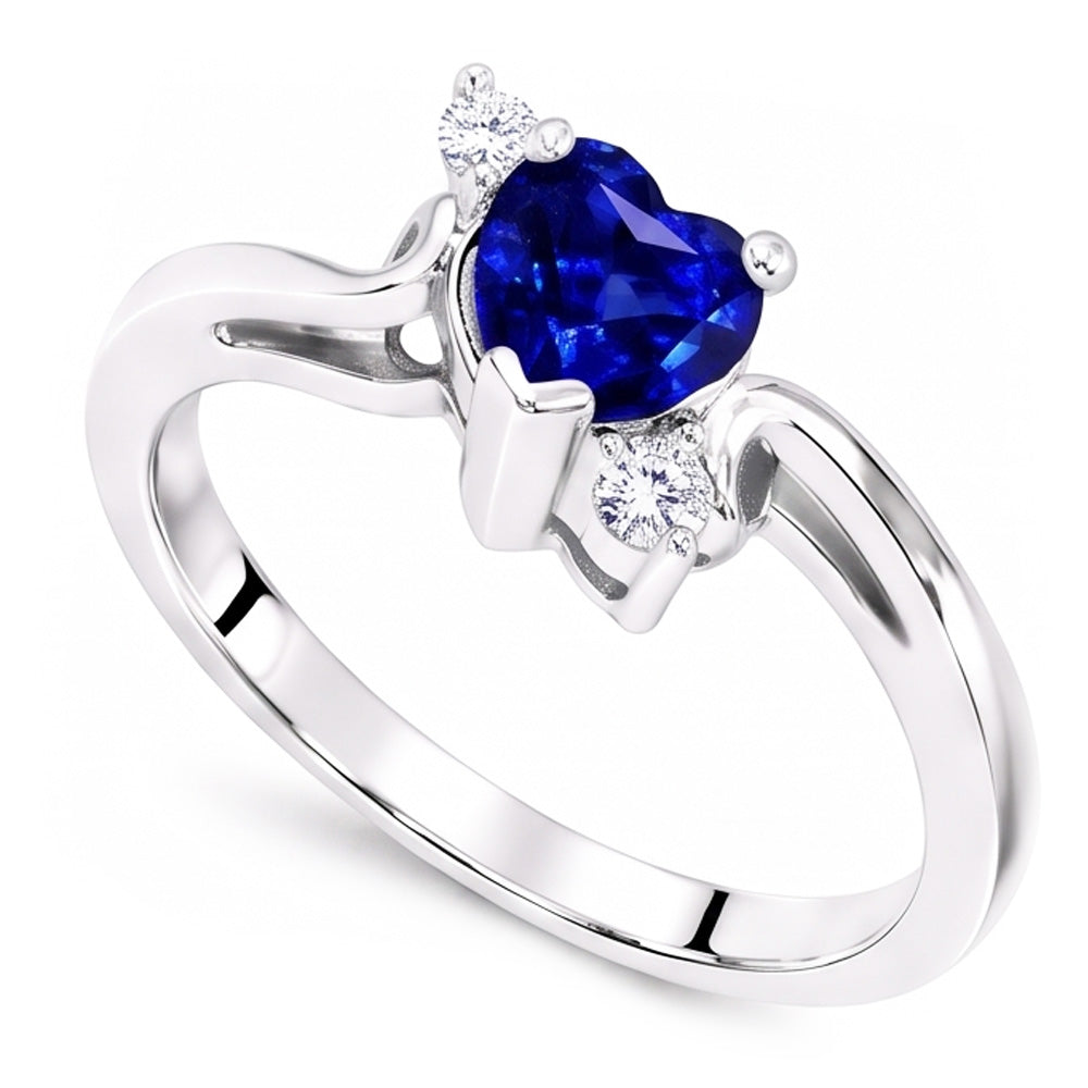 Natural Sapphire Ring 1.75ct - White Gold 14K