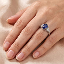 Natural Sapphire Ring 1.75ct - White Gold 14K