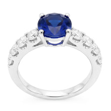 Natural Sapphire Ring 1.75ct - White Gold 14K