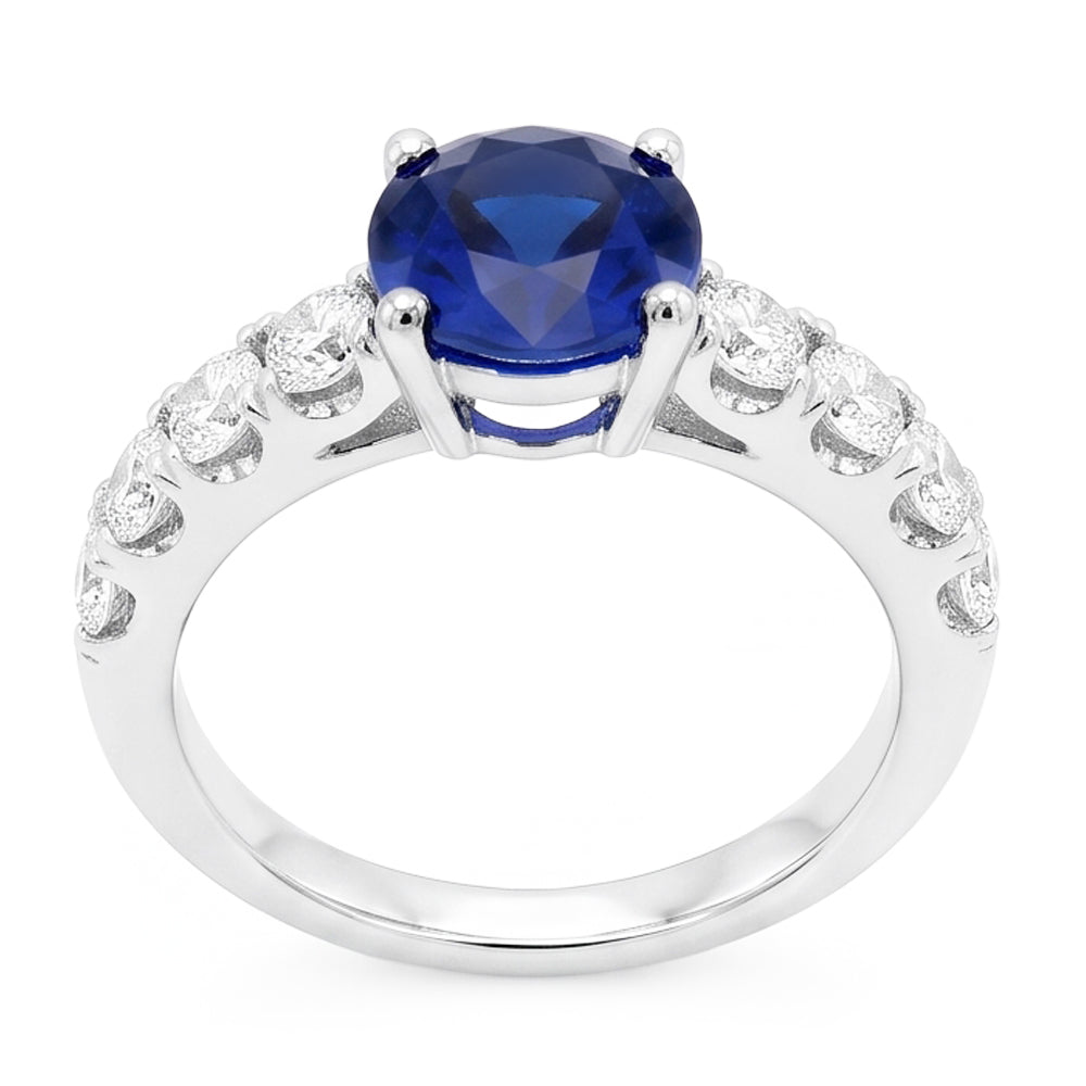 Natural Sapphire Ring 1.75ct - White Gold 14K