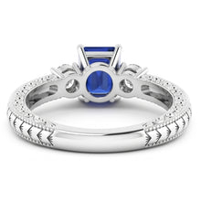 Natural Sapphire Ring 1.75ct - White Gold 14K