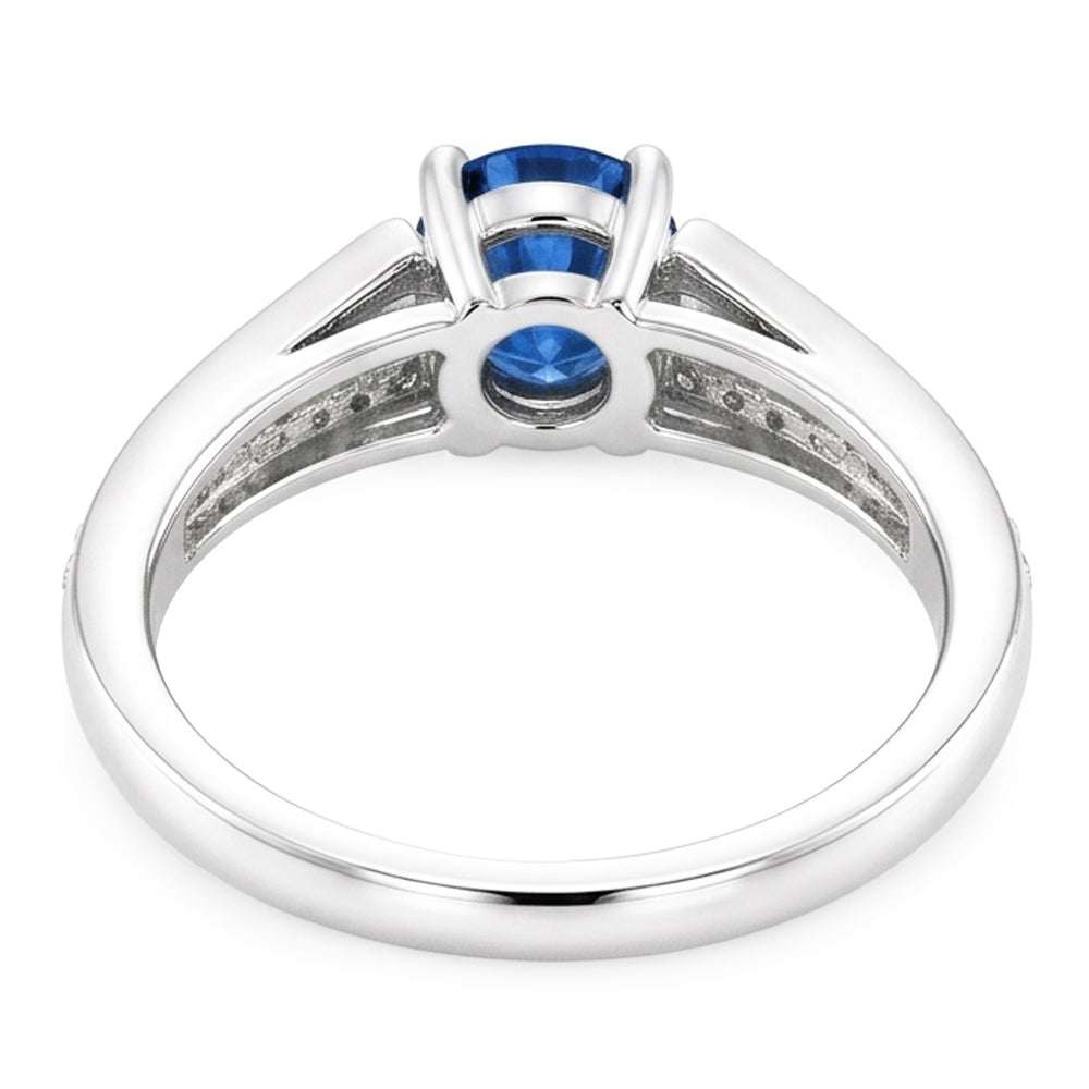 Natural Sapphire Ring 1.75ct - White Gold 14K