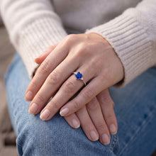Natural Sapphire Ring 1.75ct - White Gold 14K