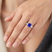 Natural Sapphire Ring 1.75ct - White Gold 14K
