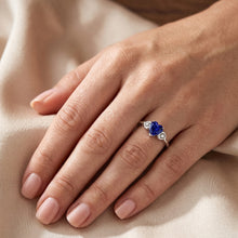 Natural Sapphire Ring 1.75ct - White Gold 14K
