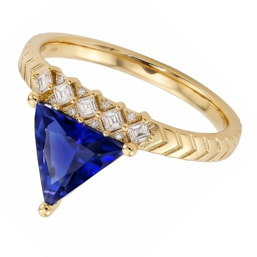 Natural Sapphire Ring 1.75ct - Yellow Gold 14K