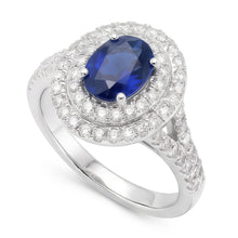 Natural Sapphire Ring 11.25ct - White Gold 14K